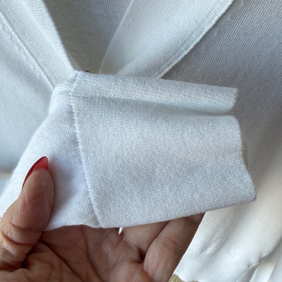 J. Crew White Ladies Button-Up Women's Sweater - Picture 9 of 9